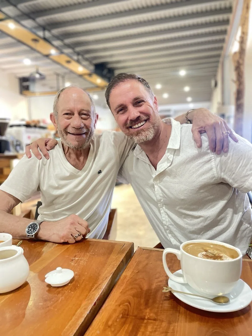 Paul Zway, Founder & CEO of Exclusive Tents, with Héctor De Castro, Founder of Regenera Luxury, in Belize