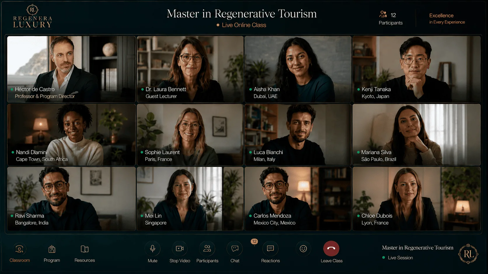 Live online class — Master in Regenerative Tourism