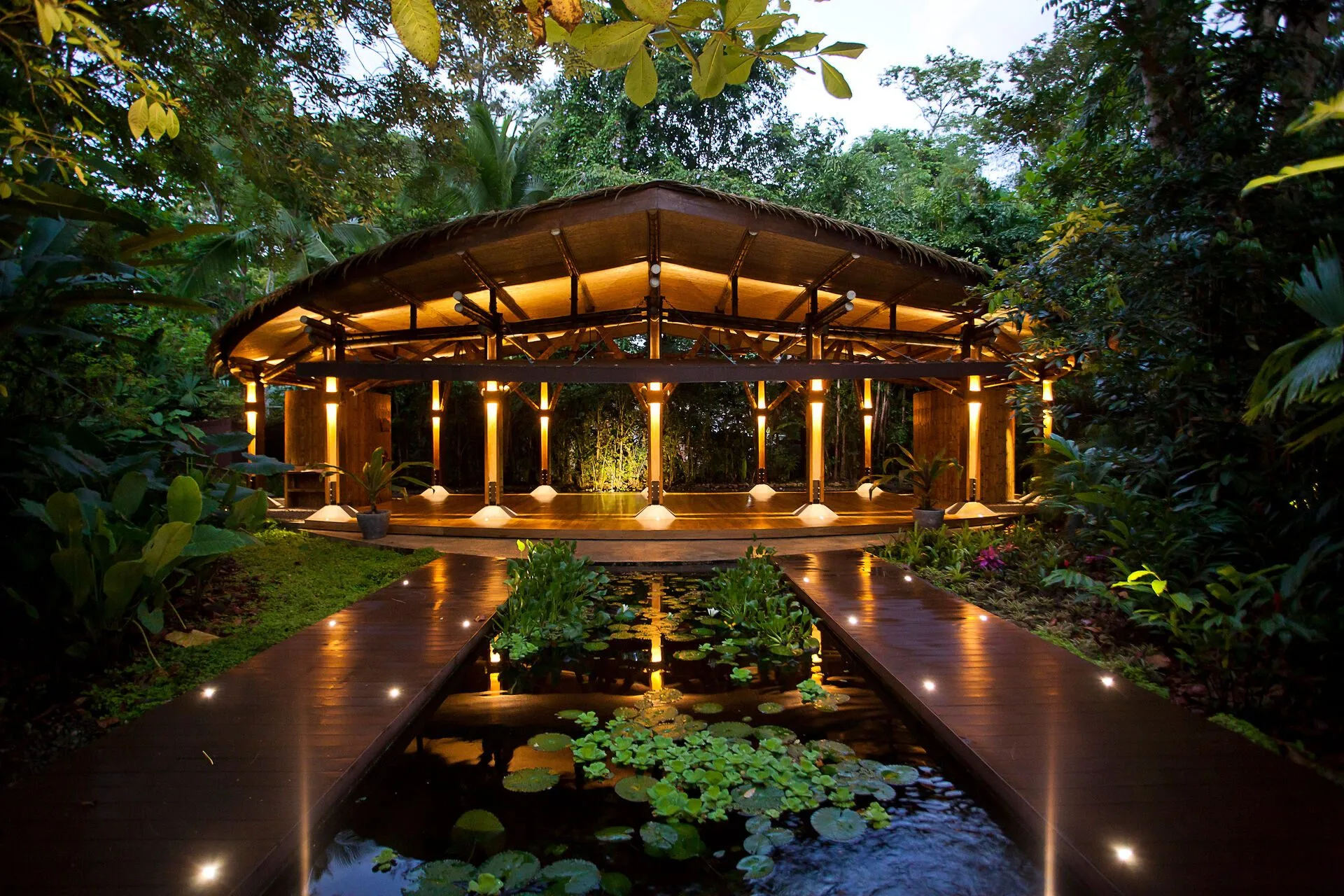 Beachfront resort with solar rooftops