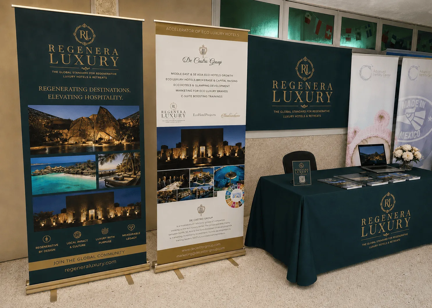 Regenera Luxury stand at Anáhuac University, Cancún 2023