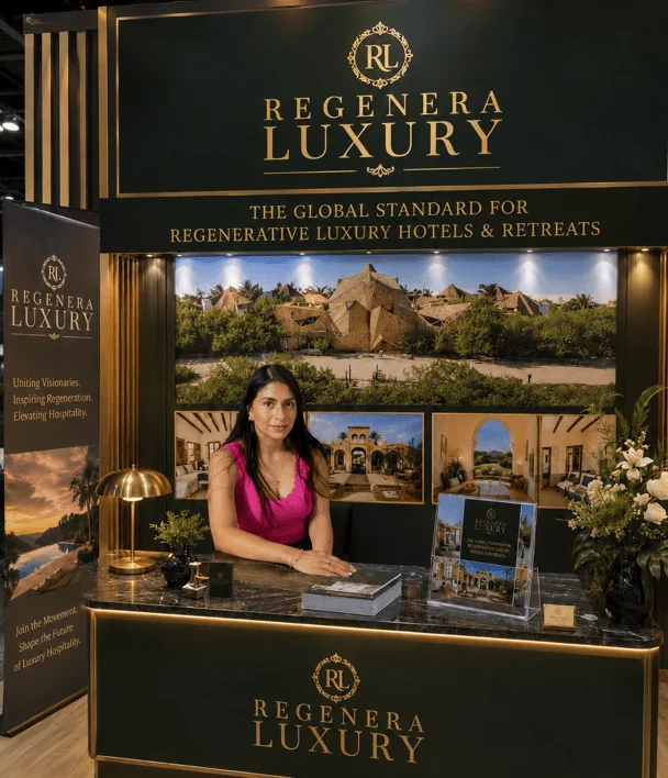 Regenera Luxury booth at an international recruitment fair