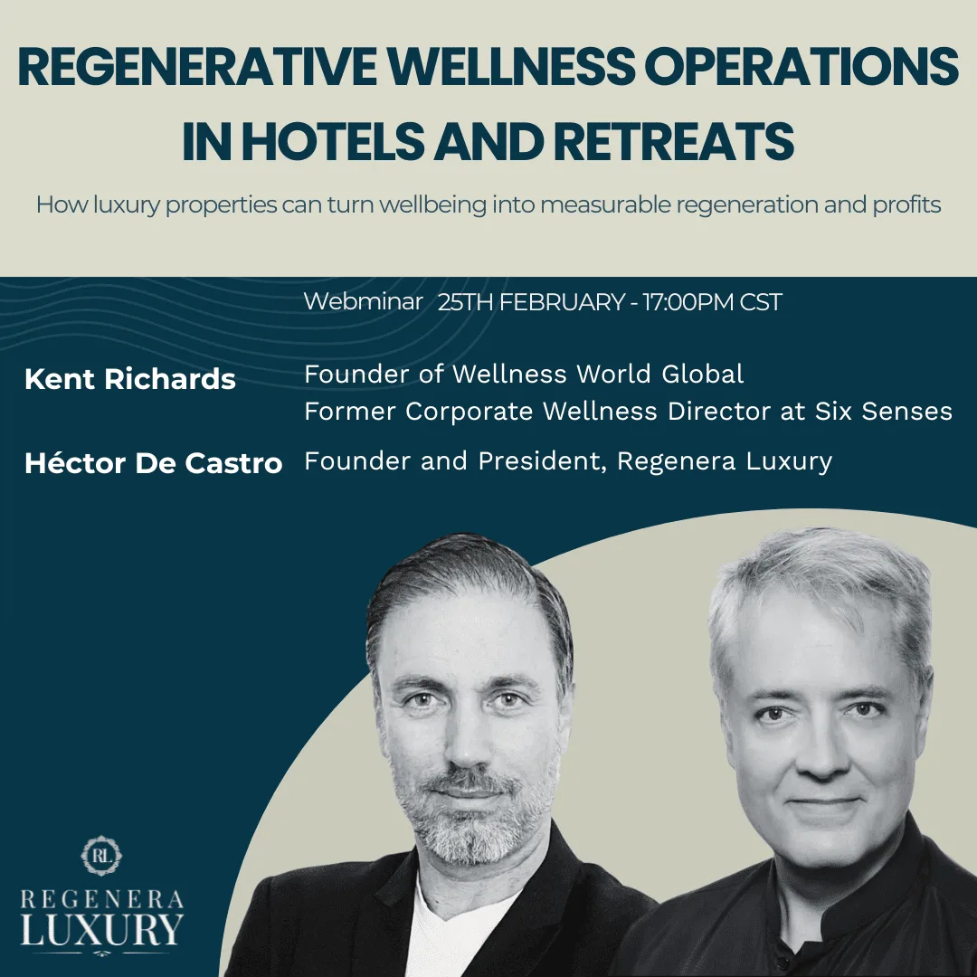 Webinar con Kent Richards y Héctor De Castro sobre operaciones de bienestar regenerativo