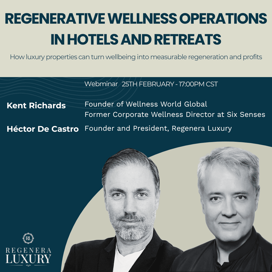 Webinar with Kent Richards and Héctor De Castro on regenerative wellness operations